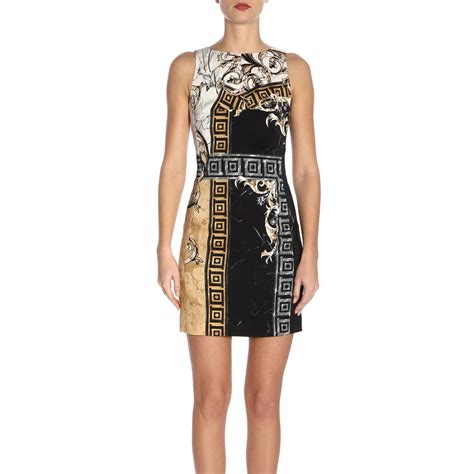 versace xsleeveless high neckline dress black|Versace ladies dresses.